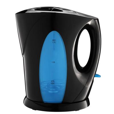 China 1.7L cordless electric plastic cheap kettle immersed cordless design for household/hotel use with dry boil fucntion for sale