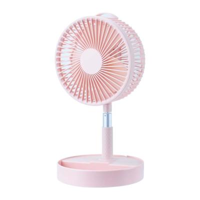 China USB Charging Small Portable Rechargeable Telescopic And Foldable DC Desktop Standing Fan Fan For Indoor And Out Door Use for sale