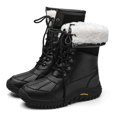 China Wholesale Women's Warmer Single Foot Fashion Trend TPR Outdoor Snow Boots Shoes Warmer Winter Thick Bottom Round Snow Boots For Women for sale