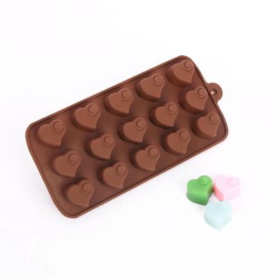 China Amazon New Design Heart Shape Silicone Cake Mold Silicone Chocolate Baking Stocked Funny Mold for sale