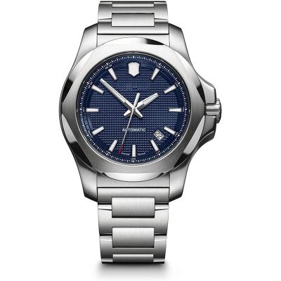 China Automatic Day/Date OEM Watch with Silver Watch Band, Fashion Blue Dial Watch for Men for sale