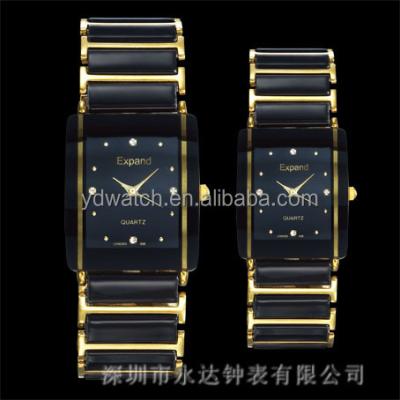 China Original Automatic Date Japan miyota movement watch 22k gold couple watches for sale