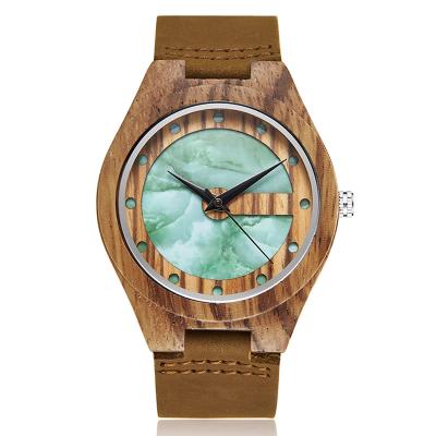 China Unique Water Resistant Natural Wood Watch, Leather Band Watch, Quartz Men's Fashion Sport Watch for sale