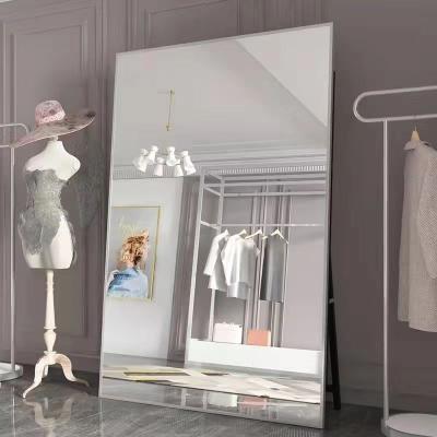 China Modern Large Sheet Glass Custom Rectangle Decoration Toggery Display Shape Standing Up Full Mirror Bathroom Shower Wall Mirror for sale