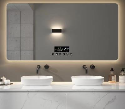 China Customized Modern Full Mirror Bathroom Wall Shape Smart Touch Switch Design Decor Special Glass Sheet LED Customized Full Mirror for sale