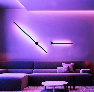 China Modern design 3w living room lamps nordic arcylic modern decoration reading bedside light rgb indoor line led wall lamp en venta