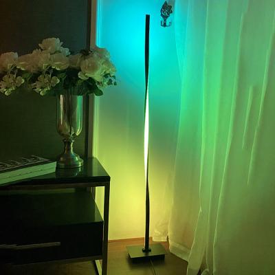 Chine Factory Price Modern Indoor Decoration RGB Twisted Stand Gradient Light Floor Lamp à vendre