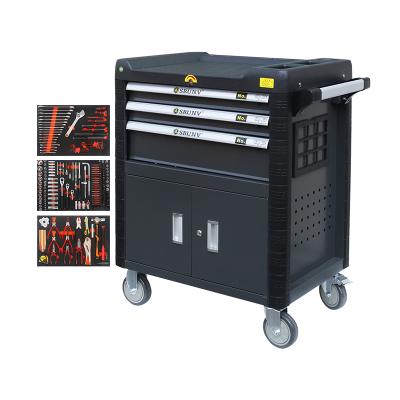 China 2020 New Car Repair Desgin 202 Pcs DIY Tool Kit Drawers Garage Roll Metal Tool Cabinet Trolley New 3 Away for sale