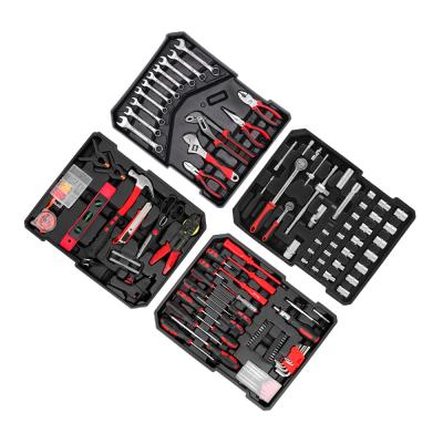 China Car Repair Kit Hand Tools Set Car Repair Tool Box Aluminum Car Repair Socket Wrench Set 187pcs for sale