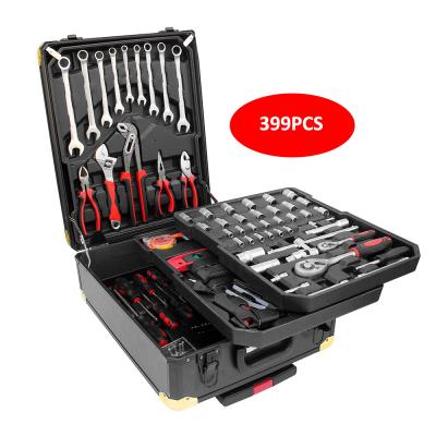 China Cheap Car Repair 399pcs/D1 Combination Wrench Set Mechanic Ratcheting Tools Set In Trolley Aluminum Case for sale