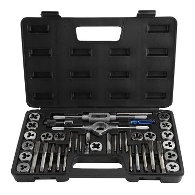 China Automotive 40-Piece Tap & Die Set M3-M12 Tap & Die Set Storage Metric Tapping Thread Flush Case for sale