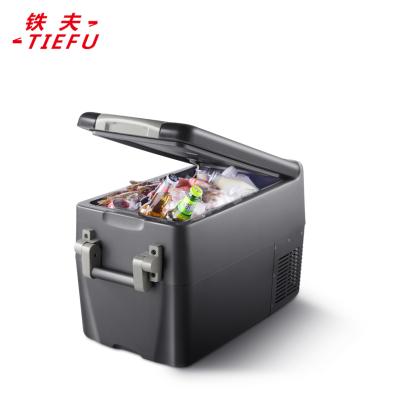 China New 32L 12V camping boxcar China-chic portable electric cooler mini fridge for sale