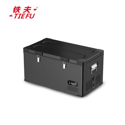 China ABS TIEFU 12V Fridge Compressor Car Cooler 101L Camping Fridge Support DC AC Electric Cooler For Car Camping for sale