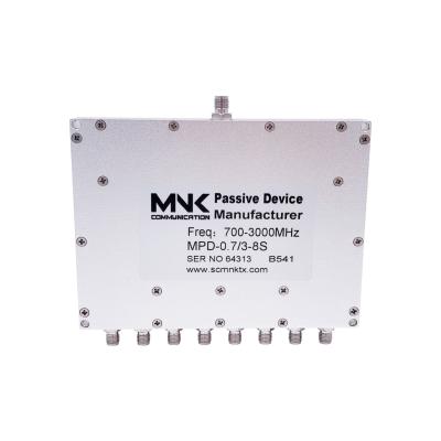 China SMA-F 700-3000MHz 8 Way Microstrip 0.7-3G 8-Way Power Splitter Power Splitter Distributor Combiner MPD-0.7/3-8S for sale