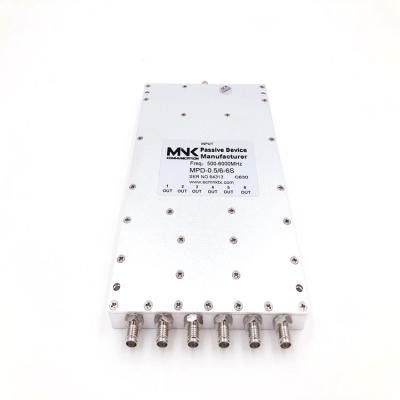 China SMA-F 500-6000MHz 6 Way Power Splitter Microstrip 0.5-6G Wilkinson Splitter Distributor MPD-0.5/6-6S for sale