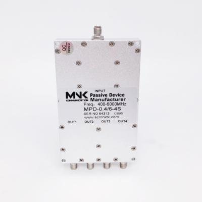 China Hot SMA-F 400-6000MHz 4 Way Power Splitter 0.4-6G 1 in 4 Microstrip Wilkinson Splitter Power Splitter Customization MPD-0.4/6-4S for sale