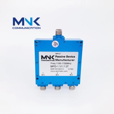 China TNC-K 1100-1700MHz GPS GNSS 3 Way Power Splitter MPD-1.1/1.7-3T1 for sale