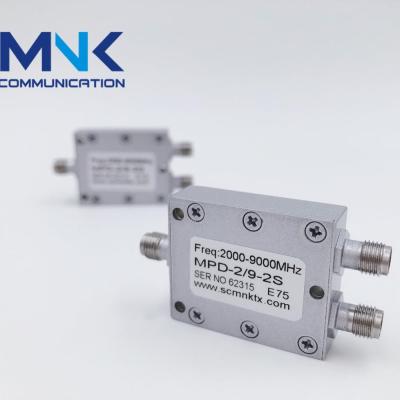 China 2000 SMA-Female - 9000MHz 2 Way Power Splitter MPD-2/9-2S for sale