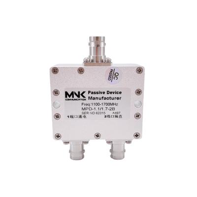 China Hot Sale BNC-F 1100-1700MHz 2 Way Power Splitter 1.1-1.7G Power Splitter Two Way Passive Combiner Factory Direct Selling MPD-1.1/1.7-2B for sale