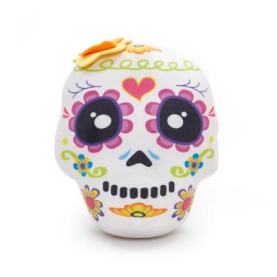 China Cute Doll Halloween Decorations Inflatable Sugar Skull Yard Decor Halloween Plush Toy for sale