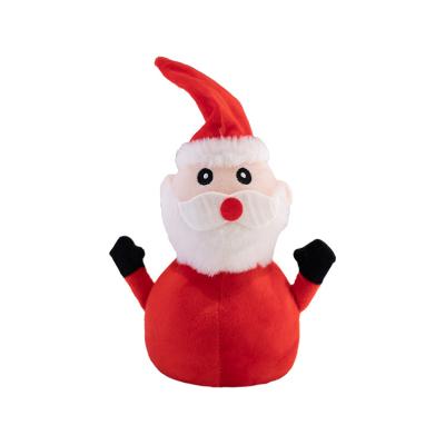 China Cute Santa Claus Dolls Stuffed Santa Claus Doll Wholesale Snowman Christmas Plush Toys for sale