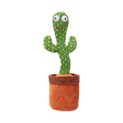 China Cute Cute Doll Stuffed Flowerpot Twisting Dancing Cactus Doll Singing Music Dancing Cactus Plush Talking Toy for sale