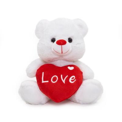 China High Quality Animated White Valentines Teddy Bears Cute Doll Teddy Bear I Love You for sale