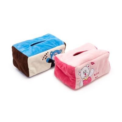 China Cute Cartoon Tissue Box Stuffed Animals Napkin Tissue Paper Holder for sale