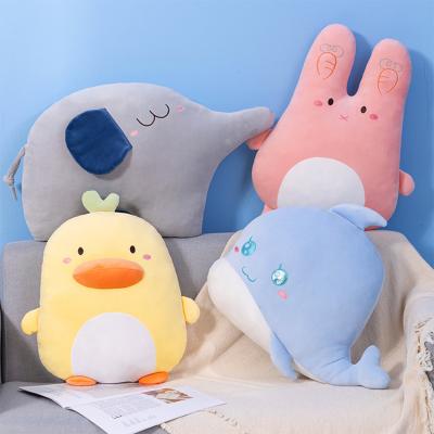 China Cute Doll Newly Designed Elephant Stuffed Plush Toy Creative Soft Plush Duck Cushion Cartoon Animal Pillow for sale