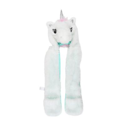 China Cute Plush Doll Sale Unicorn Hat With Scarf Warm Winter for sale