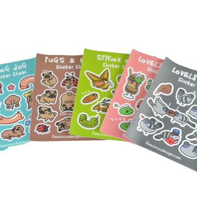 China Lovely Waterproof Custom Printed Die Cut Stickers Cartoon Labels, Funny Foil Stickers Packaging for sale