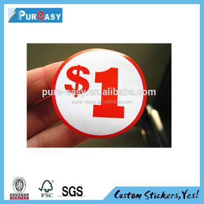 China Waterproof Custom Waterproof Retail Store Price Tag And Price Sticker for sale