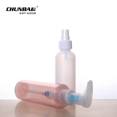 China ECO-friendly 120ml empty bottles with sprayer pump PCR material cosmetic bottle 4oz for sale