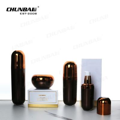 China Free Sample Capsule Lotion Pump 60ml 120ml Lotion Pump Bottle Acrylic Cosmetic Black Jars And Bottles Sets for sale