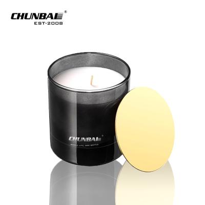 Chine In Stock High Quality Wholesale In Bulk Bamboo Amber Glass Jars Clear Big Glass Candle Jars With Wooden Lid à vendre