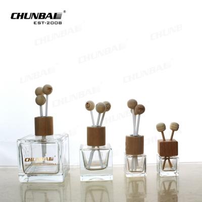 China Chinese Glass Packaging Big Size Clear 100ml 130ml 250ml Crystal Aroma Reed Diffuser Glass Bottle With Stopper for sale