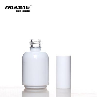 China wholesale empty glass bottle nail polish with white top private label l 15ml 18ml gel polish bottle with printing for sale