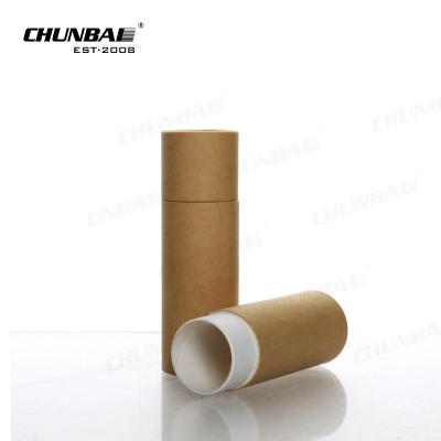 China Recyclable Honey Lip Balm Lipstick Eco Friendly Biodegradable Empty Paperboard Mini Kraft Paper Twist Up Lip Balm Tubes 1/3 for sale