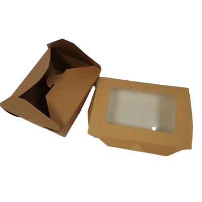 China Recyclable Eco Friendly Packaging Take Out Container Bread Box Fast Food Packaging Boxes Cardboard With Base And Lid for sale