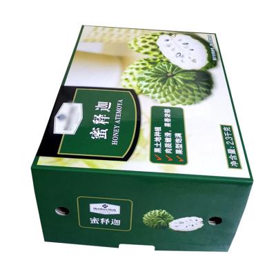 China Food Grade Recyclable Paper Fruit Packing Boxes Packing Wax Corrugated Cardboard Box For Fruits And Vegetables for sale