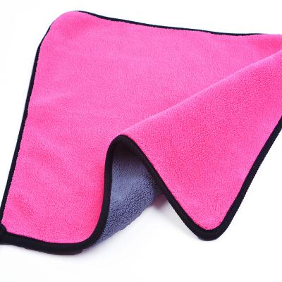 China Viable Wholesale Quick Dry Two Colors Double Sided Microfiber Cleaning Towel Car Cleaning Towels Microfiber All-Season Wash Backing for sale