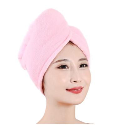 China Custom QUICK DRY SPA Custom Women's Bathroom Super Absorbent Quick Dry Towel With Buttons Twist Wrap Microfiber Hair Towel for sale