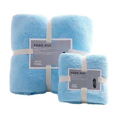 China QUICK DRY Thick Bath Towel Set 3 Pcs Towel Set Custom Your Logo Face Bath Towel Set Wholesale 100 Cotton Space Soft OEM Customized Adult for sale