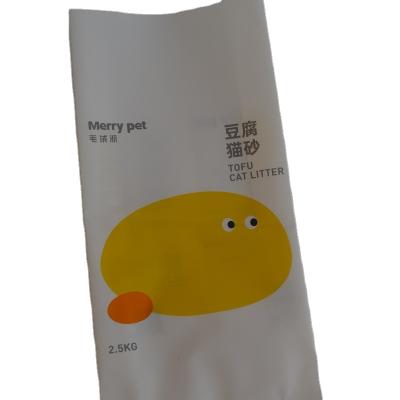 China Best Quality Heat Seal Recyclable Engraving Printing Cat Litter Recyclable Bag Tofu Pie Plush Packaging Bag for sale