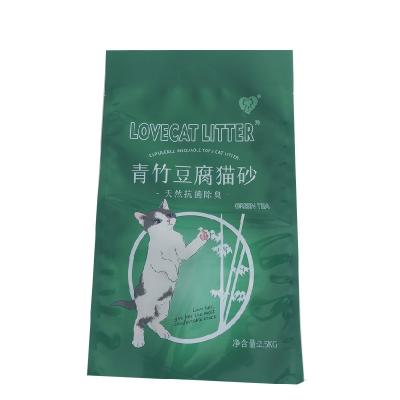 China Recyclable Heat Sealed Stand Up Cat Litter Bag Pet Supplies Packaging Bag for sale