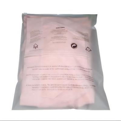 China Wholesale Disposable Transparent Frosted Pe Bag Plastic Zipper Bag Socks Ziplock Innerwear Bag Garments Packaging Bag for sale