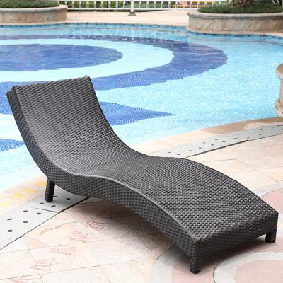 China Eco-Friendly Stackable Patio Chaise Lounge Garden Outdoor Furniture Aluminum Wicker Commercial Beach Chairs Resort for sale