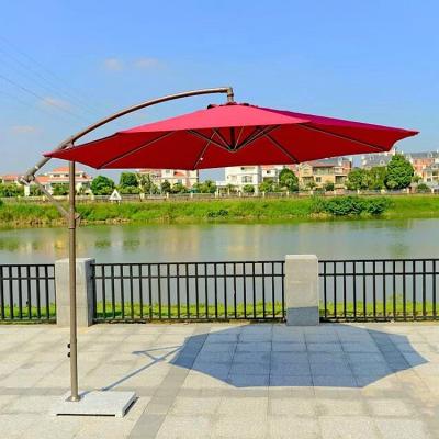 China Eco-friendly Banana Umbrella Outdoor Hanging Waterproof Cantilever Garden Beach Patio Sun Canvas Cantilever Parasol for sale