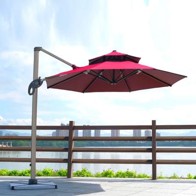 China Eco-friendly Garden Umbrella Commercial Outdoor Hanging Aluminum Parasol Swimming Pool Umbrella for sale