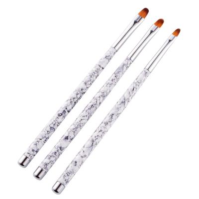 China NAIL Wholesale Marble Pattern Rod Carved Pen 3 Pcs / Set Nail Painting Suction Pen Art Tool Phototherapy Pen for sale